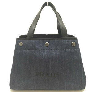Prada Denim City Calfskin Leather Blue Black